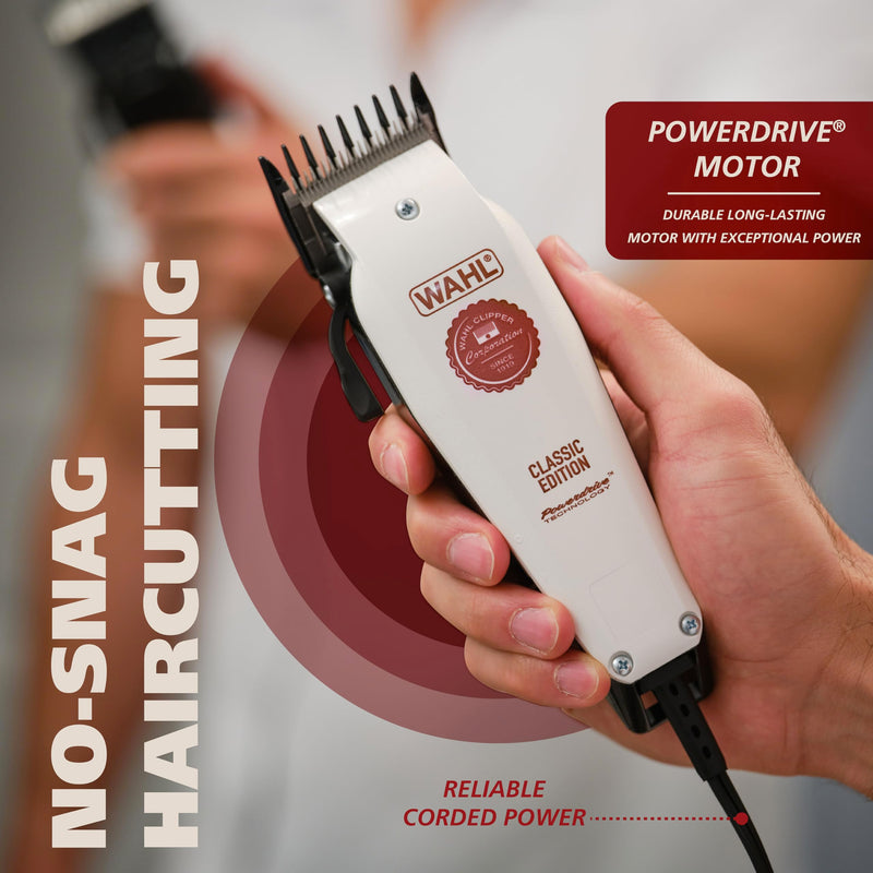 Wahl USA Classic Edition Corded Hair Clippers & Cordless Hair Trimmer for Men, Women & Children – POWERDRIVE Motor for Smooth, Consistent Haircutting & Touch-Up Trimmer – Model 3029167 - PawsPlanet Australia