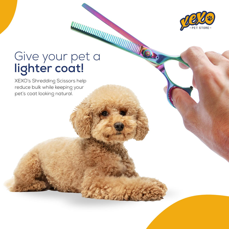7.5 Inch 40 Teeth Professional Pet Scissors - Comfortable Grip Dog Grooming Kit Thinning Scissor - 7.5'' - PawsPlanet Australia