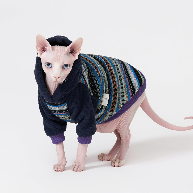 Sphynx Cat Hoodie Sweater, Cat Hoodie,Warm Fleece Sweater for cat, Knit Optic Fleece cat Hoodie Dog Clothes for Kitten Small Medium Dogs (Large) Large - PawsPlanet Australia