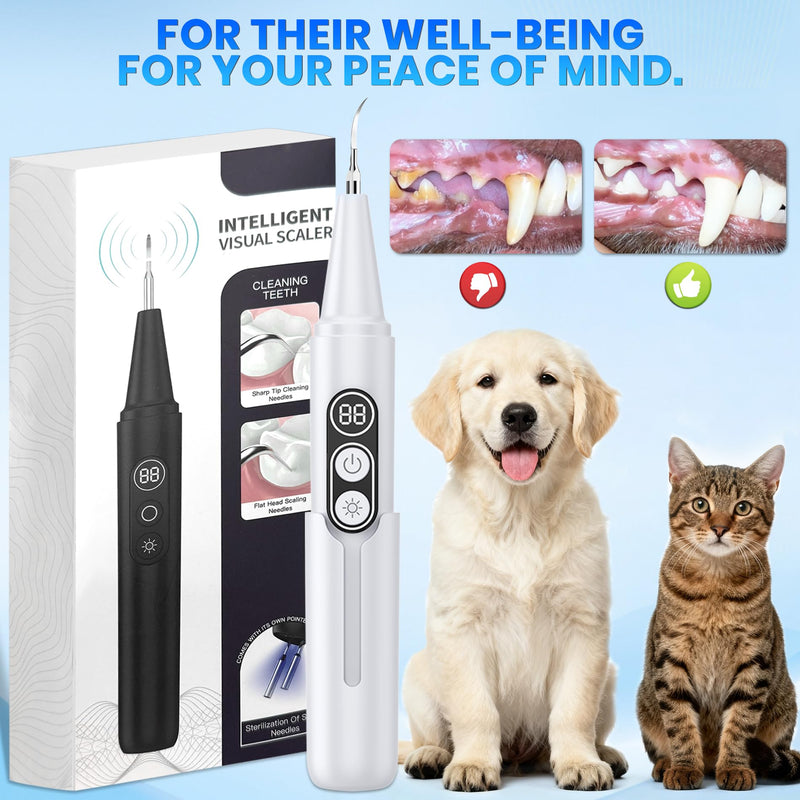 Dog Plaque Remover - Ultrasonic Tooth Cleaner for Dogs,6 Cleaning Modes,TypeC Rechargeable,Waterproof,Professional Dental Care for Dogs