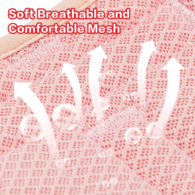 Wisedog Mesh Breathable Dog Harness: No Pull Harness with 3 Fast-Release Buckles Adjustable for Walking & Training for Small Medium Large Dogs (Pink, M: Neck=17"-22"/Chest=15"-28") Pink M: Neck=17"-22"/Chest=15"-28" - PawsPlanet Australia