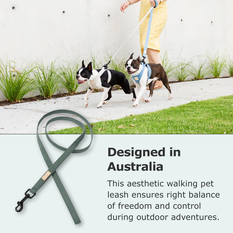 FuzzYard Life Dog Lead | Size L | Stylish Premium Cotton Design in Myrtle Green Perfect for Everyday Walking and Training Large - PawsPlanet Australia