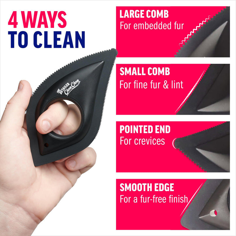 ChomChom Roller Detailer- Scraper for Pet Hair Remover and Lint - Great for CAR - Cat and Dog Hair Remover for Couch, Furniture, Carpet, Clothing and Bedding - Travel Multi-Surface Fur Removal Tool - PawsPlanet Australia