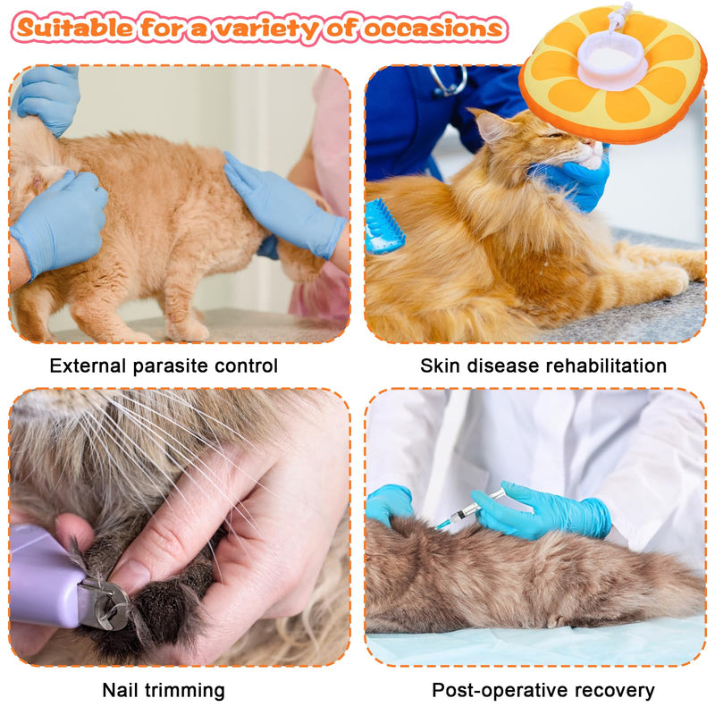 Small Cat Cone Collar Soft,Lovely Cats Donut Collars Adjustable Pet Waterproof Collar Elizabethan Neck Cones Cute Kitten Cones for Recovery Prevent Licking Biting Protect Wounds