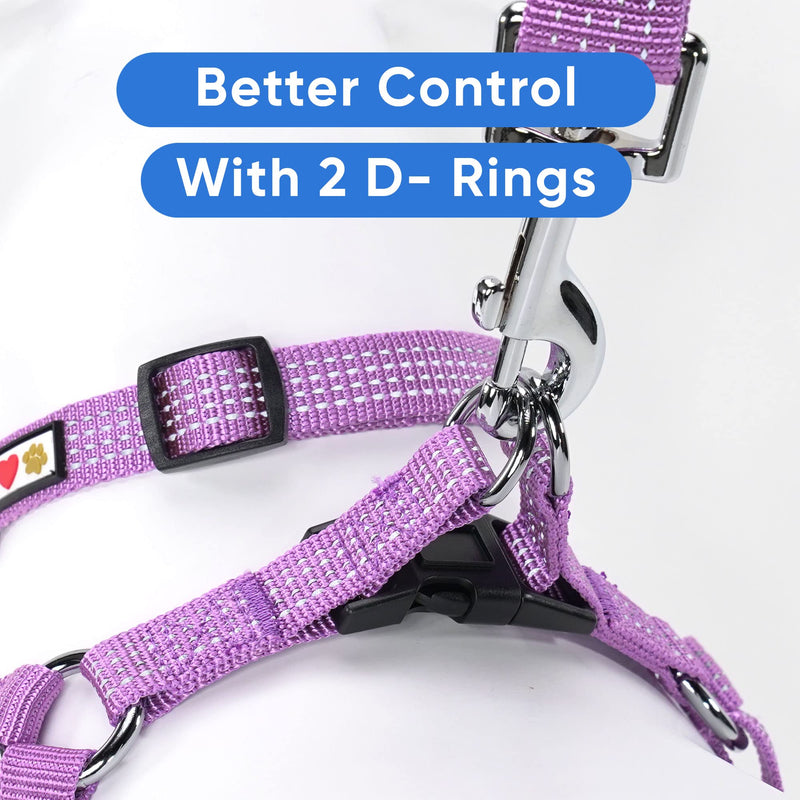 Pawtitas Dog Harness Small Sized Dog Orchid Purple Dog Harness Step in from a Senior Dog to a Puppy Harness Adjustable Reflective Dog Harness S Reflective Dog Vest Small (Pack of 1) Orchid ⚡Reflective - PawsPlanet Australia