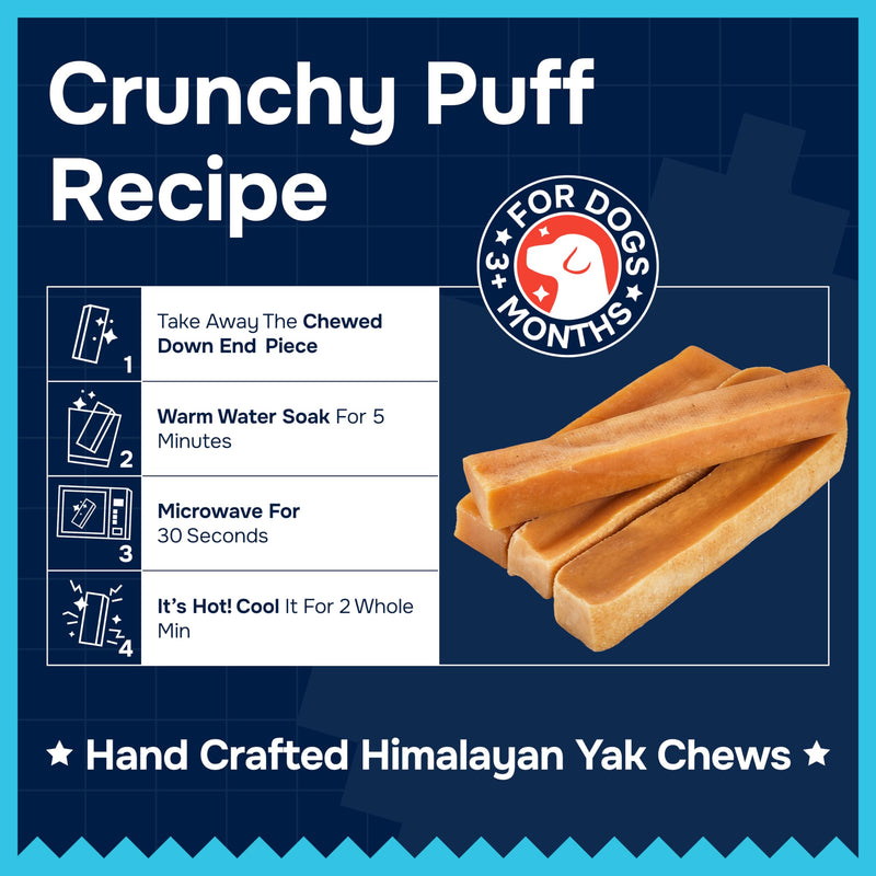 100% Natural Yak Cheese Himalayan Made Dog Chews All Breeds - Lactose Free Yak Chew for Small, Medium & Large Dogs - Dental Cleaning Dog Chews Aggressive Chewers - Long Lasting Odor & Gluten Free Extra Large (4 Chews )