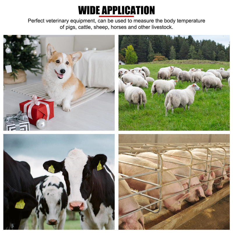 Professional Pet Veterinary Thermometer, LCD Display Fast Digital Thermometer for Livestock Pigs Cattle Sheep Dogs Horse