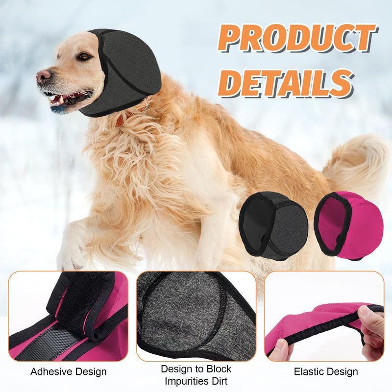 3PCS Dog Ears Cover,Dog Ear Defenders,Soft Snood,Adjustable,Breathable,Elastic,for Fireworks,Noise,Thunder Protection,Pet Grooming, Bathing, and Swimming