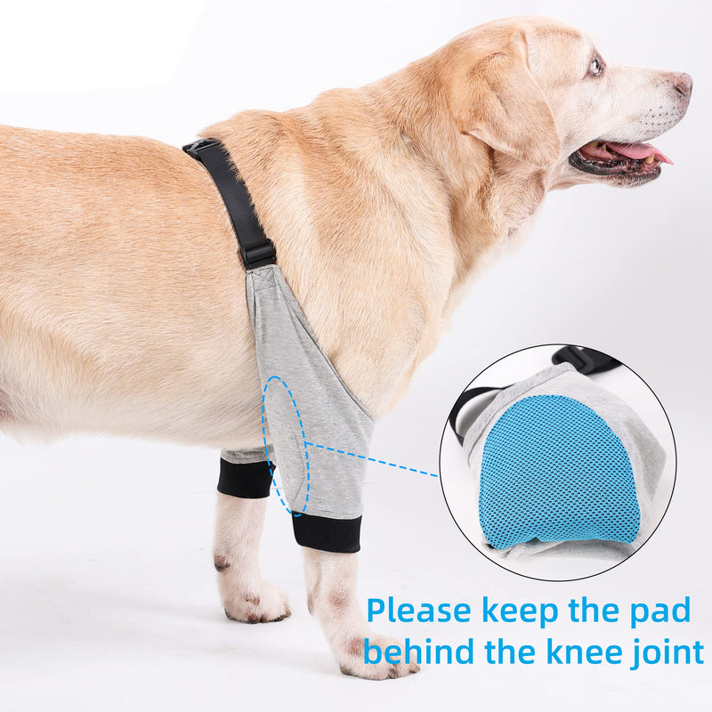 Dog Recovery Front Legs Sleeve Soft Padded Dog Elbow Brace Pet Leg Wounds Protector Dog Short Pants for Small Medium Dogs (XL) XL - PawsPlanet Australia