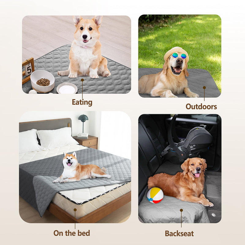 gogobunny 100% Double Sided Waterproof Dog Blanket Soft Pet Bed Cover Reversible Protect Furniture Couch Sofa Car for Puppy Cat Kids (Dark Grey/Light Grey, 30x80 Inch (Pack of 1)) 30x80 Inch (Pack of 1) Dark Grey/Light Grey - PawsPlanet Australia