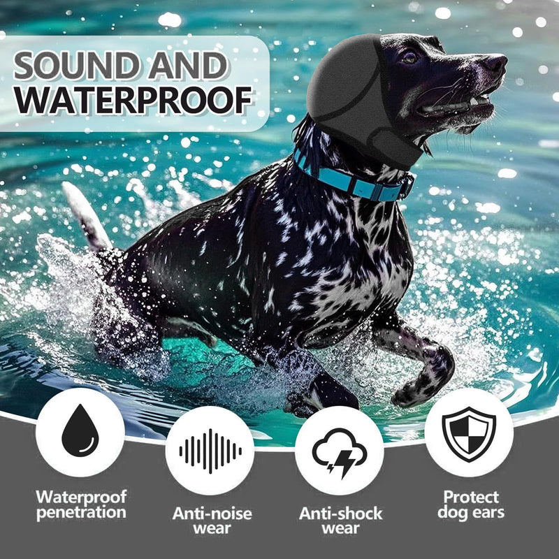 Dog Ear Protectors, Dogs Snood Ears Protector, Nlsqw Dog Ear Defenders, D-og Ears Cover, Muffs Noise Protection Comfortable Quiet Dogs Calming Hood for Grooming, Thunder, Fireworks & Bathing