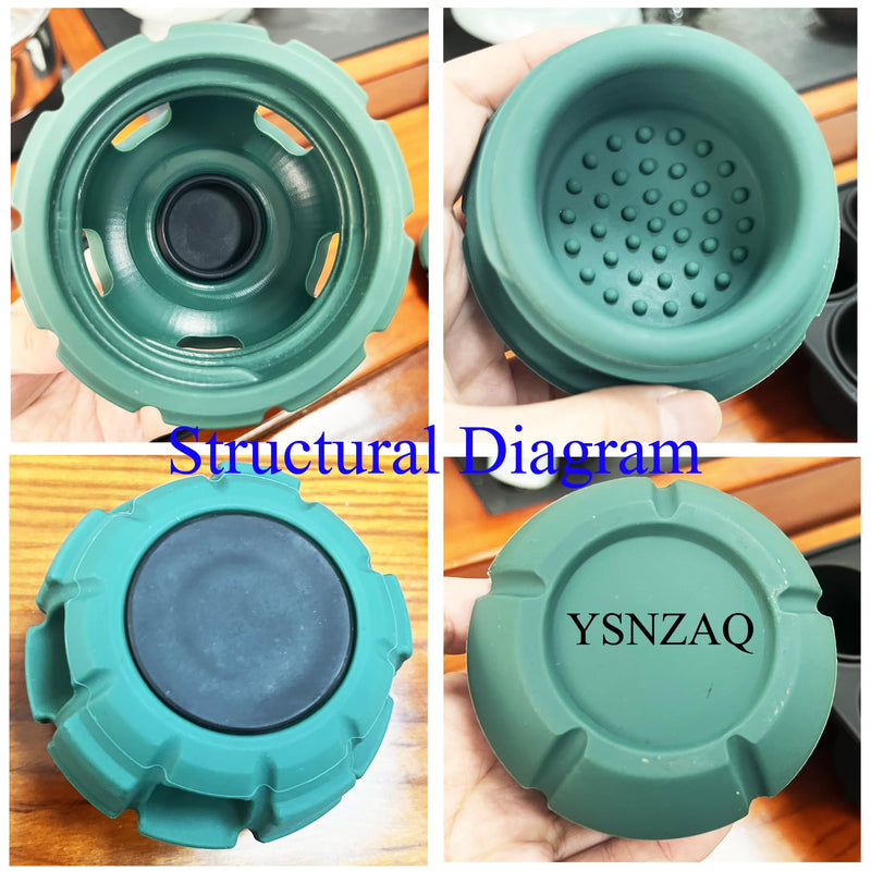 Ysnzaq Toy for Dogs, Edible Grade Silicone Material with Safe, Easy to Clean, Fillable Dog Food Chew Toys, Dark Green（2nd Generation） - PawsPlanet Australia