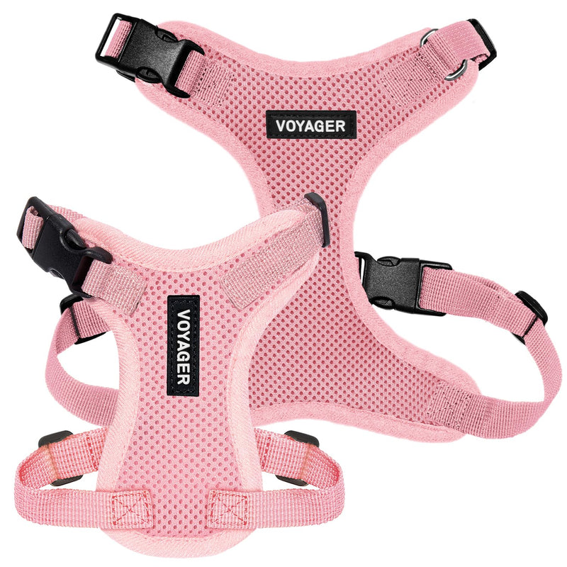 Voyager Step-in Lock Pet Harness - All Weather Mesh, Adjustable Step in Harness for Cats and Dogs by Best Pet Supplies - Pink, L - PawsPlanet Australia