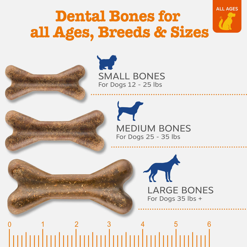 Zesty Paws Dental Bones - Fights Tartar & Plaque - Gum, Teeth & Bone Health - Cinnamon for Dog Breath - Immune, Joint, Gut, Skin & Coat Support - Omega 3 EPA & DHA and Calcium - Large Dogs - 24 ct 24 Count - PawsPlanet Australia