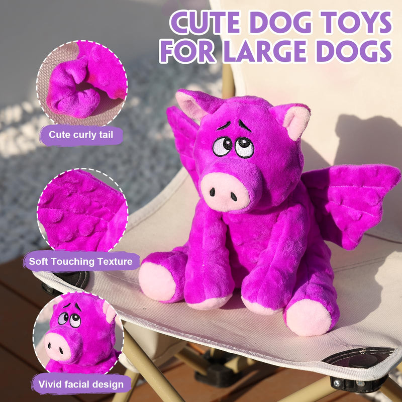 Squeaky Dog Toys for Large Dogs, Plush Dog Toys with Crinkle Paper, Interactive Dog Toys to Keep Them Busy, Tough Dog Chew Toys, Dog Toys for Large, Medium, Small Dogs - PawsPlanet Australia