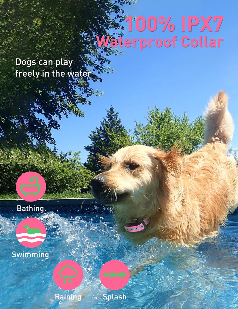 Dog Shock Collar For 2 Dogs, 3300Ft 4 in 1 Dog Training Collar with Beep, Vibration, Shock & Boost Shock, IPX7 Waterproof Rechargeable Bark Shock Collar for Large Medium Dogs(10-120lbs), Security Lock - PawsPlanet Australia