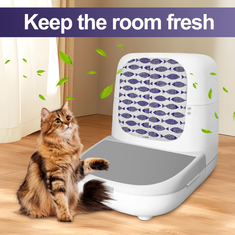 Replacement litter box curtain compatible with Midea self-cleaning litter box door curtain with durable material, easy installation, stylish design for a clean litter box