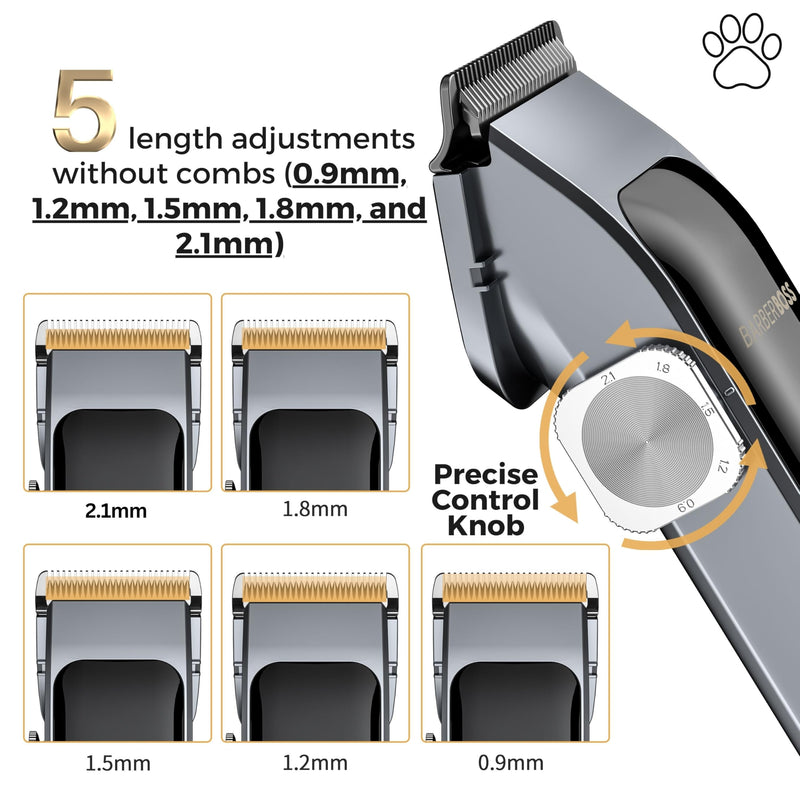 BarberBoss All-in-One Dog Grooming Kit, Cordless Clippers for Thick Hair, Complete Trimming Set for Dogs & Cats, Clippers for Matted Fur, All-in-one Pet Trimmer Set - PawsPlanet Australia