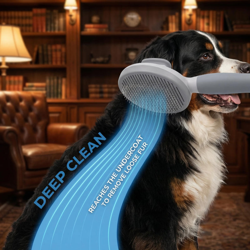 Cat Brush for Shedding for Indoor Cats & Dog Brush for Shedding - Perfect for Long & Short Haired Pets,Pet Brush for Dogs and Cats - Deshedding & Grooming Tool (Blue) Blue