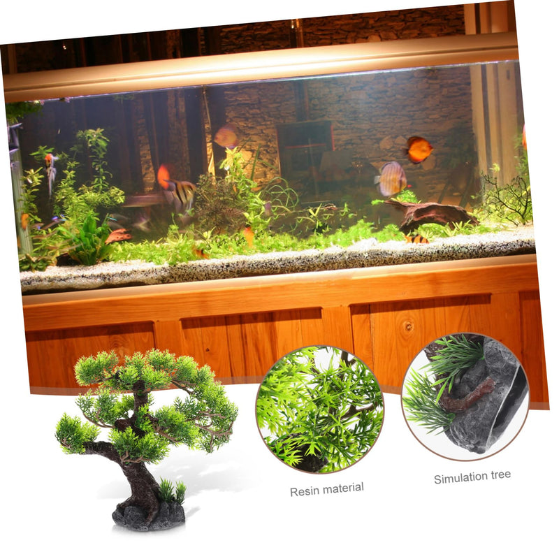 Landscaping Tree Fish Tank Decorations Aquarium Tree Fish Tank Fake Tree Fish Tank Ornament Fake Bonsai Tree Fish Tank Decorative Tree Greenery Green Tree Plant Resin - PawsPlanet Australia