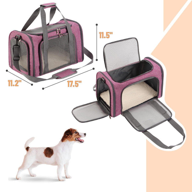 Mr. Pen- Pet Carrier, Pink, Soft-Sided Cat & Dog Carrier, Bag for Travel - PawsPlanet Australia