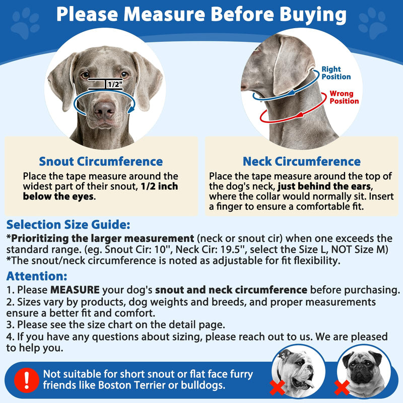 BARKLESS No Pull Dog Head Collar for Gentle Training Walking, Soft Padded Head Halter with Collar Safety Clip, Comfortable Fit Muzzle Leash with Reflective Strap for Medium Large Dog (Blue, XL) Blue XL (Snout 12"-17.5") - PawsPlanet Australia