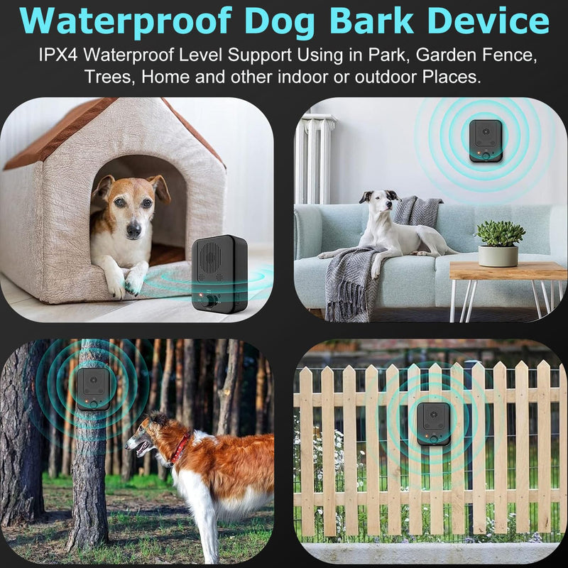 Zigzagmars Ultrasonic Dog Barking Deterrent Devices, Anti Barking Device Stop Neighbor Dogs from Barking, 3 Modes Bark Control Device Dog Silencer Indoor/Outdoor for Small Medium Large Dogs