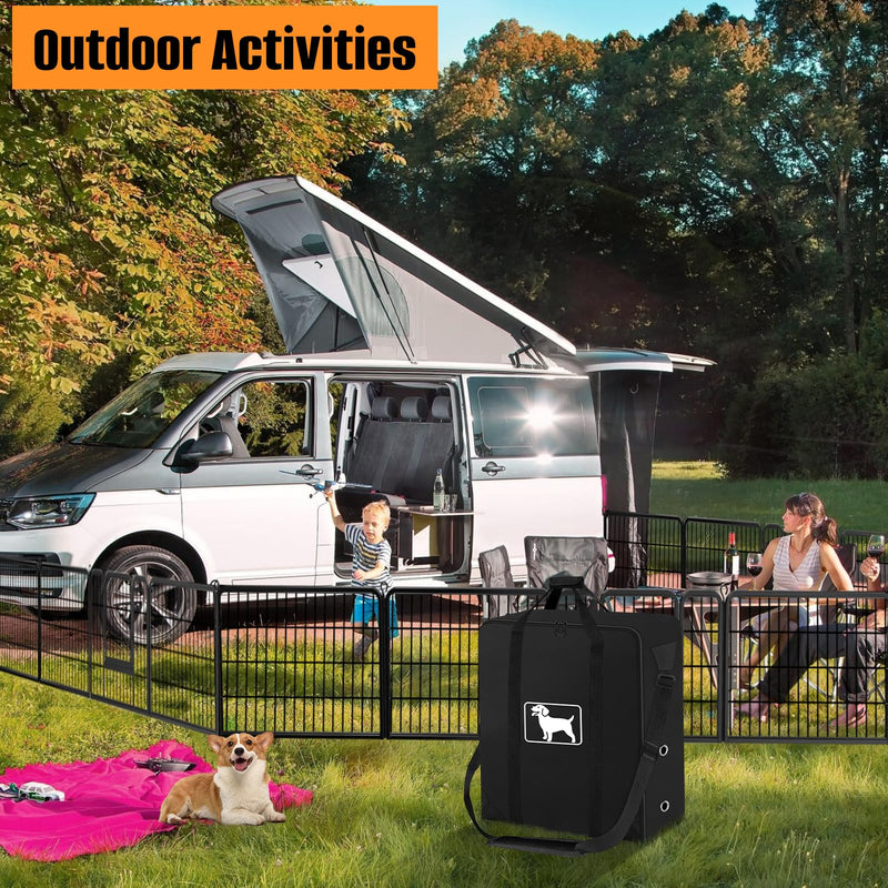 Dog Playpen Storage Bag, Fits 24" H 8 Panels and 9 Stakes, Dog Fence Travel Bag for Foldable Exercise Pet Playpen, with Shoulder, Waterproof Tear Resistant 600D Oxford Fabric, Designed for RV Trips 24 inch - PawsPlanet Australia