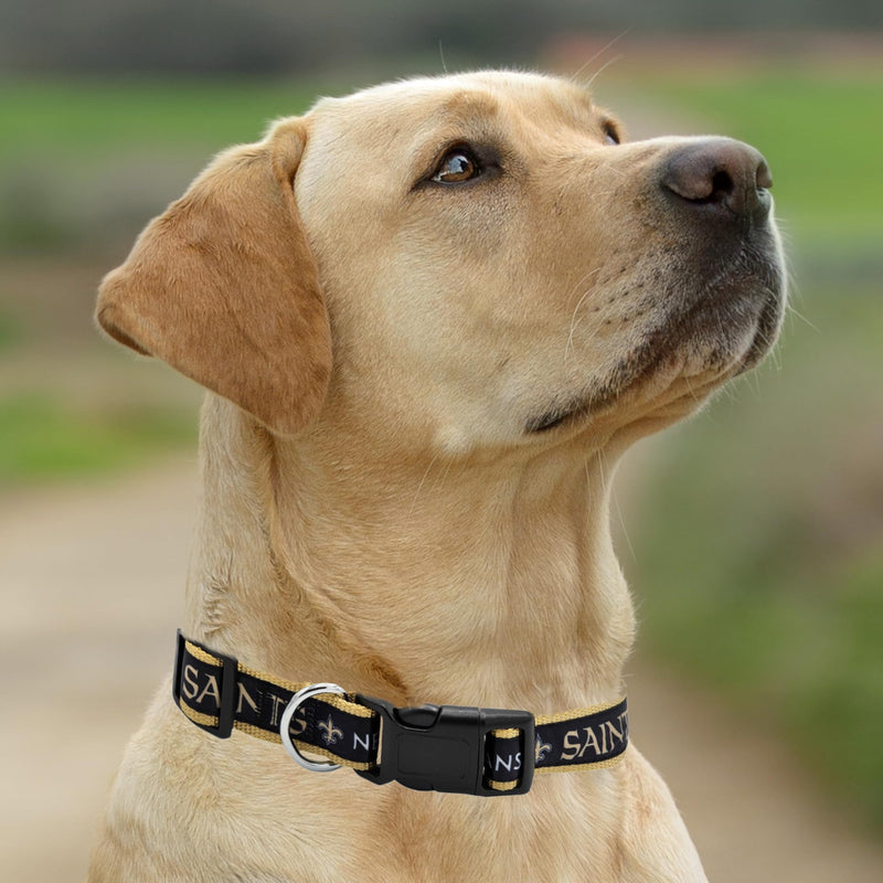 Pets First NFL New Orleans Saints Pet Collar, Large, NOS-3036-LG - PawsPlanet Australia