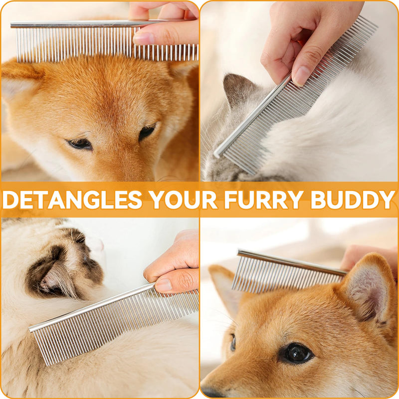 Dog Combs for Grooming, Stainless Steel Dog Combs - PawsPlanet Australia