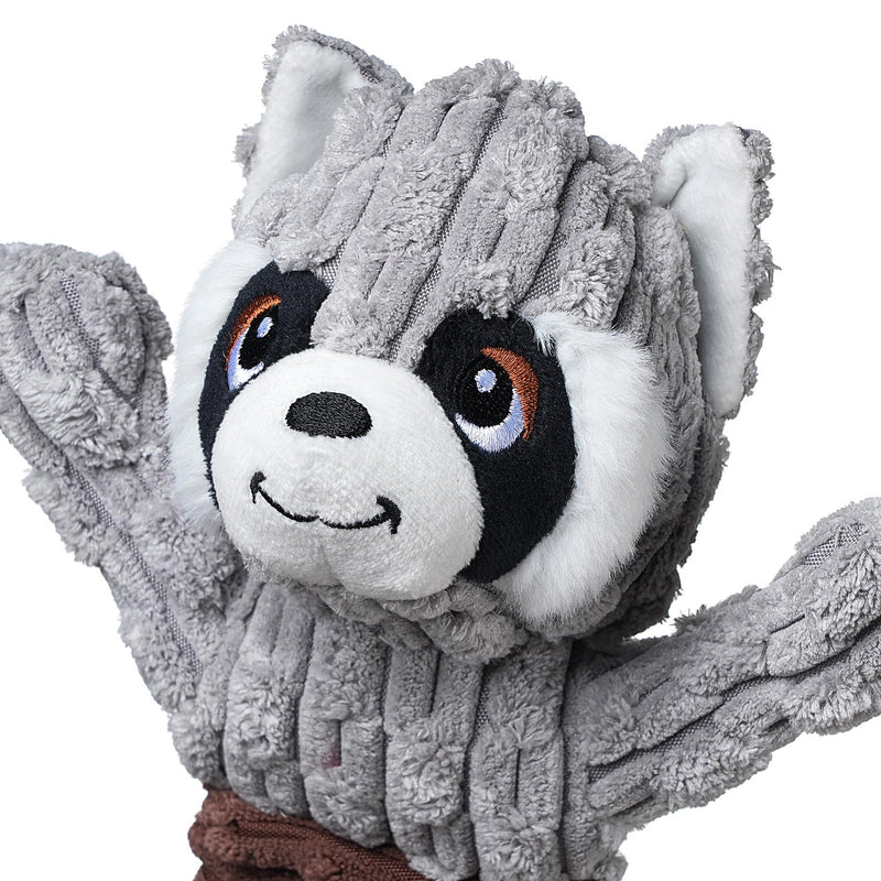 Sedioso Tug of War Dog Toy, Durable Large Breed Dog Toy, Though Stuffed Dog Squeaky Toy with Crinkle Paper for Small, Middle and Big Dogs(Raccoon) Grey Raccoon - PawsPlanet Australia