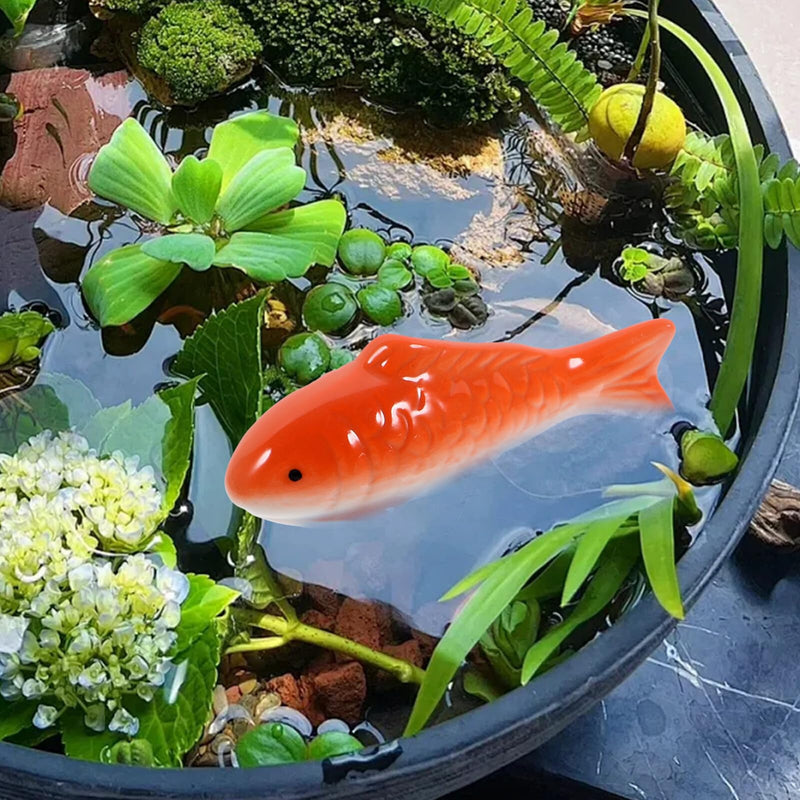 Toddmomy Ceramic Floating Fish - 2pcs Aquarium Goldfish Koi Fish - Floatable Fish Figurines - Realistic Fish Tank Fish- Tea Pet Decor - for Fairy Garden - Pond - Underwater - PawsPlanet Australia