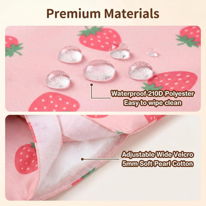 Cosiesnest Adjustable Elizabethan Cat Cone Collar to Stop Licking After Surgery Cat Recovery Collar Soft Cone, Waterproof Design with Folding Edges for Cats and Kittens - Strawberry (S)