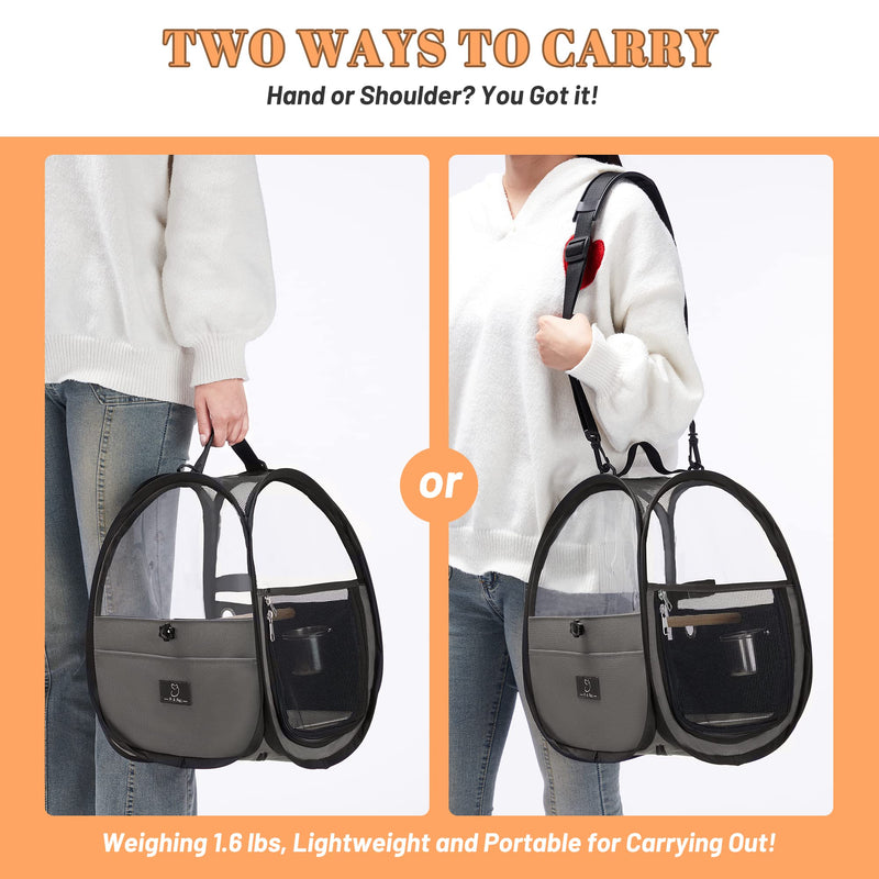 A4Pet Bird Carrier for Travel - Small Bird Travel Cage, Bird Bag with Stand, Tray and Feeding Cup, Portable and Lightweight for Small Animal Carrier - PawsPlanet Australia