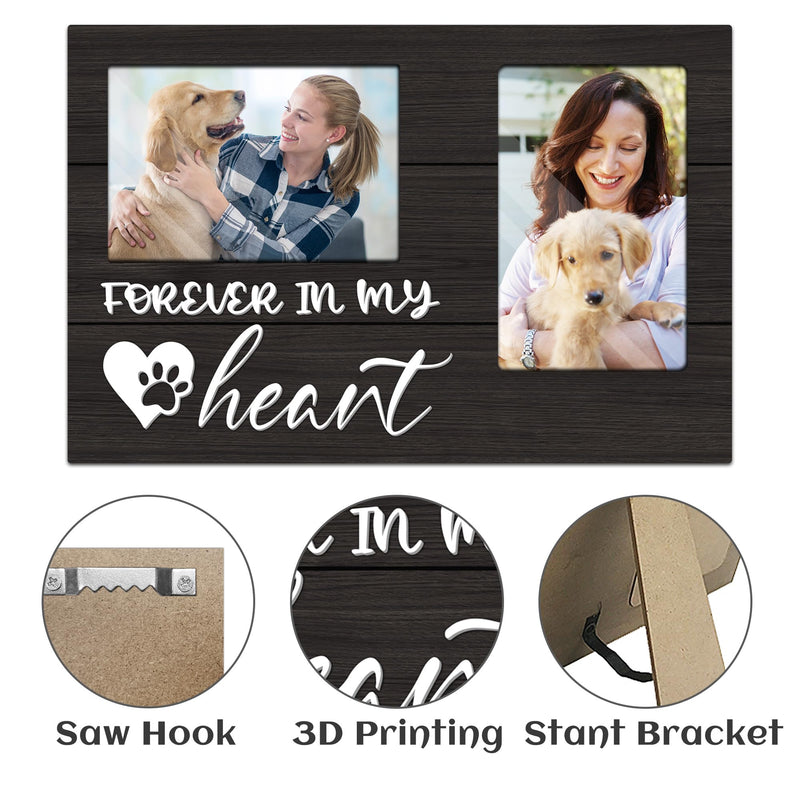 cocomong Dog Memorial Gifts, Pet Memorial Gifts, Dog Memorial Gifts for Loss of Dog Picture Frame 3D Photo Frame, Loss of Dog Sympathy Gift Holds 2 4x6 Inches Photos - PawsPlanet Australia