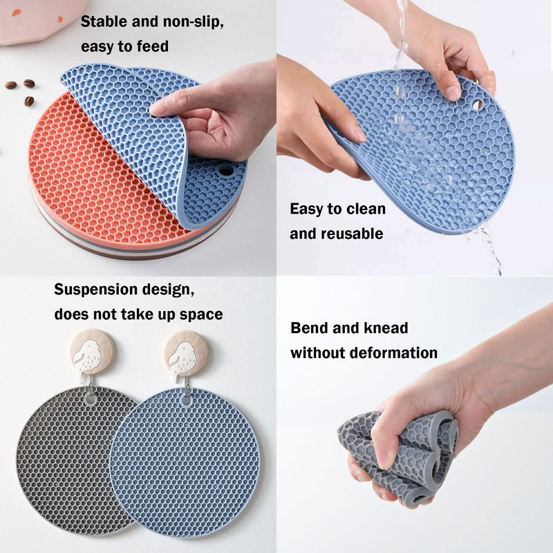 Cat Food Dishes, Stainless Steel Cat Shallow Dish Whisker Relief Cat Shallow Bowls Wide Plate Pet Dishes with Non-Slip Placemat Basic Dish for Cat Kitten (2 PCS, Medium) 2 PCS 6.7 Inch - PawsPlanet Australia