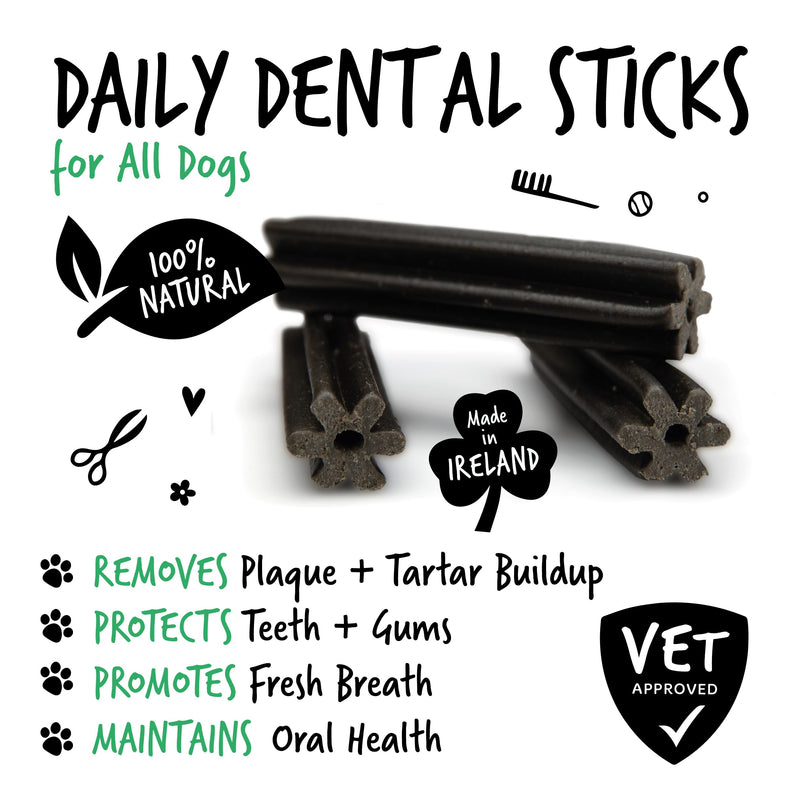 Bugalugs Dental Sticks Dogs - 100% Natural Dog treats & Dog Chews for Dog Teeth Cleaning, Dog Plaque Remover & Dog Breath Freshener - Dog dental sticks are Grain Free Dog Treats 20 g (Pack of 25) - PawsPlanet Australia