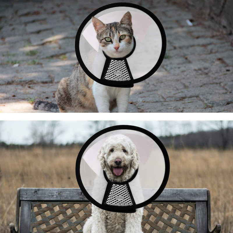SUQ Pet Cone Recovery, Cone Adjustable Elizabeth Protective Collar, Anti-Bite Lick Safety Neck Cover, for after Surgery Wound Healing, Trimming Nails, Neck circumference 42-46cm, About 50 pounds (39-43 cm) neck circumference