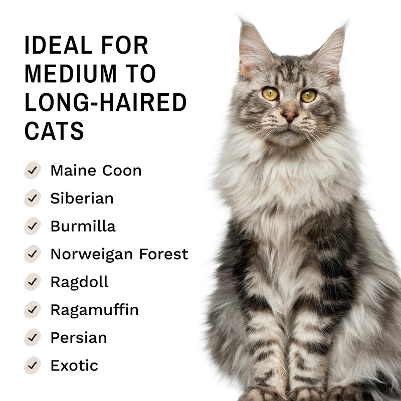 Eye Envy ProGlide 6" Cat Comb. Deshedding and Detangling Comb. Removes undercoat, shedding hair, tangles and knots. Prevents matted fur. Gentle rounded pins of two lengths