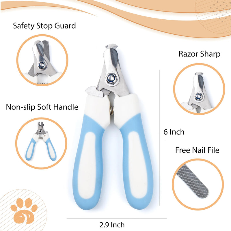 Pet Nail Clippers and Trimmers Feature a Safety Guard for Safe Professional Grooming - Heavy-Duty Design with Nail Files, Ideal for Dogs and Cats - Razor-Sharp for Precise Trimming - PawsPlanet Australia