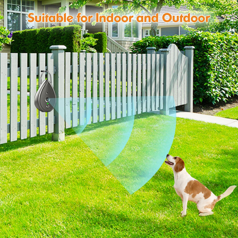 Anti Barking Device for Dogs, Rechargeable Bark Box Ultrasonic Barking Deterrent with 3 Modes/Irregular Ultrasound Frequency/Automatically Electronic Dog Whistle Stop Neighbors Dog from Barking(Grey) Grey Anti Barking Device - PawsPlanet Australia