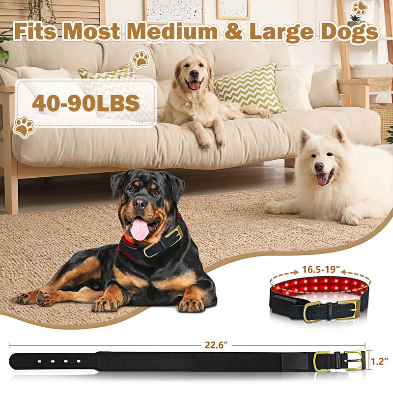 Red Light Therapy for Dogs Collar – Infrared & Red Light Therapy Device with 660nm&810nm & 980nm Wavelengths, Wearable Support for Muscle Comfort, Pain Relief, Skin & Tissue Support and Daily Wellness