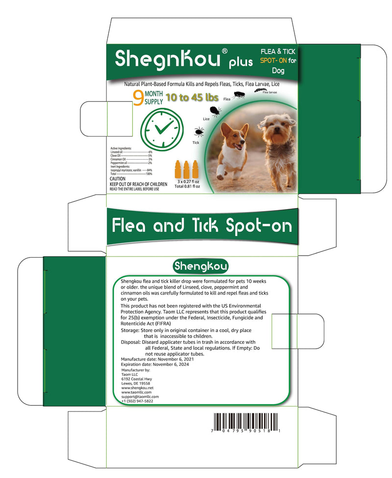 Safe and Effective: Dog Flea and Tick Prevention Repellent, Plus Spot-On with Plant Formula, for Small-Medium Dogs 4-44 lbs, (8.5 Month Supply)