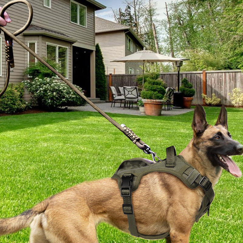 Heavy Duty Dog Leash- 6 FT Handmade Rope with Rotating Metal Clip, No Pull Training Slip Lead Comfortable for The Strong Large Medium Pets (Heavy Duty Dog Leash (Green), 6 FT Dog Leash) Heavy Duty Dog Leash (Green) - PawsPlanet Australia