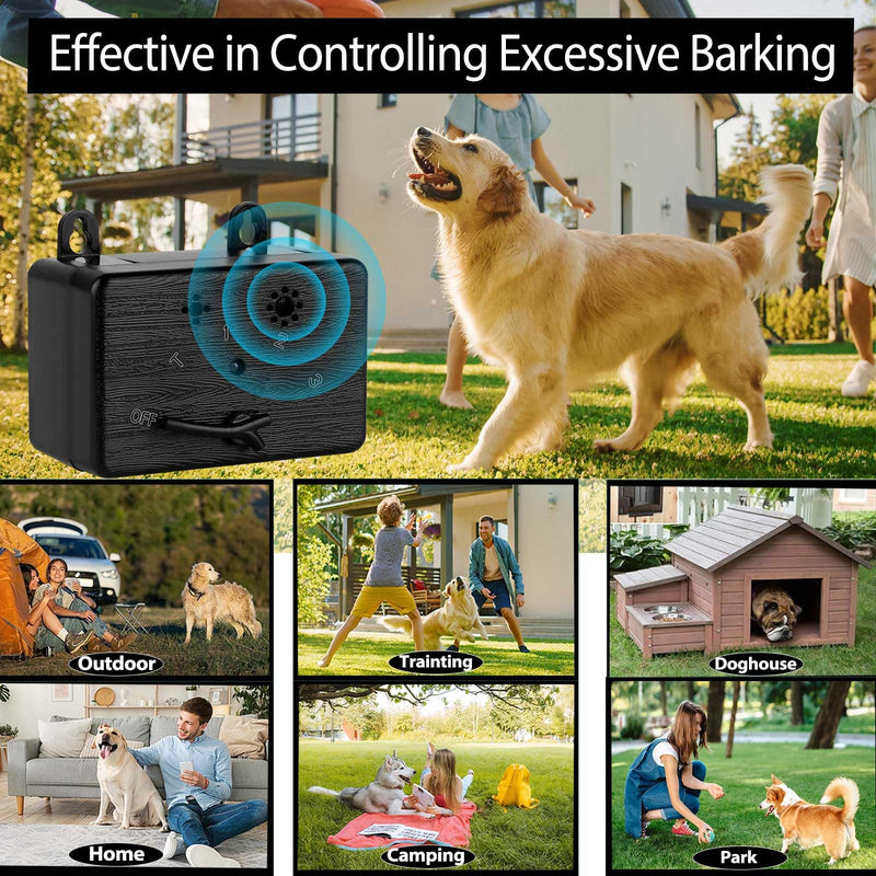 GlossyEnd Anti Barking Devices, Auto Barking Control Devices with 3 Modes, Ultrasonic Dog Barking Deterrent Devices Bark Box, Effective Stop Barking Dog Devices for Indoor & Outdoor Use