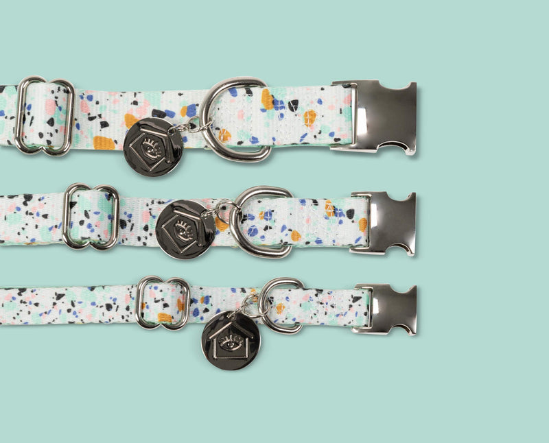 Now House for Pets by Jonathan Adler Mint Terrazzo Collar, Medium | Stylish and Fashionable Way to Keep Your Dog Looking Great | Cute and Adorable Dog Accessories for Pets - PawsPlanet Australia