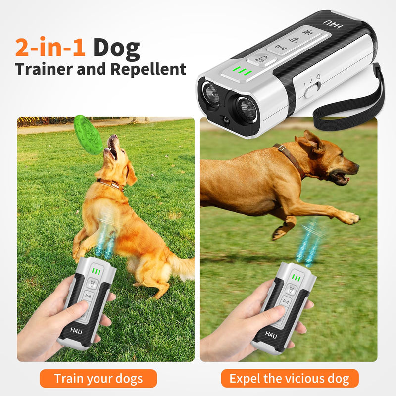 H4U Anti Barking Device for Dogs - Ultrasonic Dog Barking Stopper - Safe & Effective Dog Training & Behavior Aids - 3 Adjustable Modes, Rechargeable & Portable Dog Bark Deterrent for Indoor & Outdoor - PawsPlanet Australia