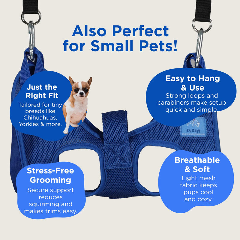 Pet Grooming Hammock for Cats & Small Dogs – Nail Clipping Kit with Sling, Clippers, File, Glove, Straps & Carabiners – Ideal for Trimming & Ear Cleaning – [S/XS] (Pink, Extra-Small) Pink - PawsPlanet Australia