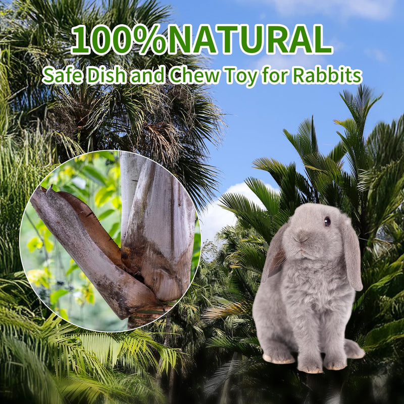 Disposable Palm Leaf Bowls 4 inch Bowl for Rabbits, Compostable Like Bamboo Bowls Disposable Bowl Bunny Chew Toys Chewable Dish for Rabbits,Bunnies,Hamsters,Parrot (25 Pcs) 25Pcs - PawsPlanet Australia