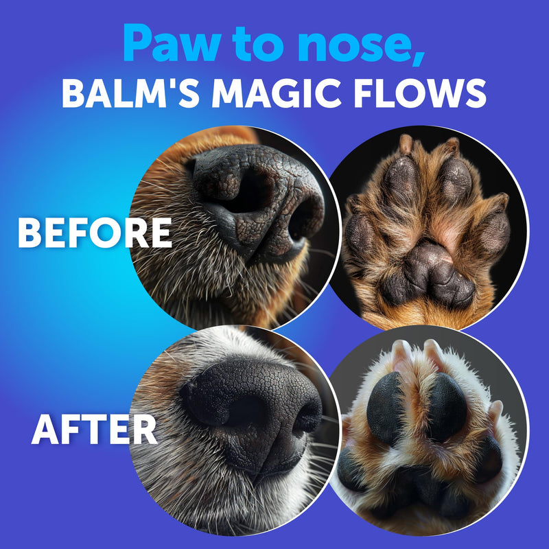 Natural Dog Paw Balm - Dog Paw Pad Balm - Dog Paw Protector - Protect - Nourish - Repair Dry, Cracked & Damaged Paws - Cream Butter, Wax - Paw Soother for Dogs - Effective & Safe - 2.1 Oz